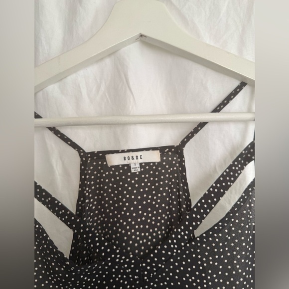 Anthropologie Ro & De flowy tank with black polka dots Size Small - Picture 10 of 12